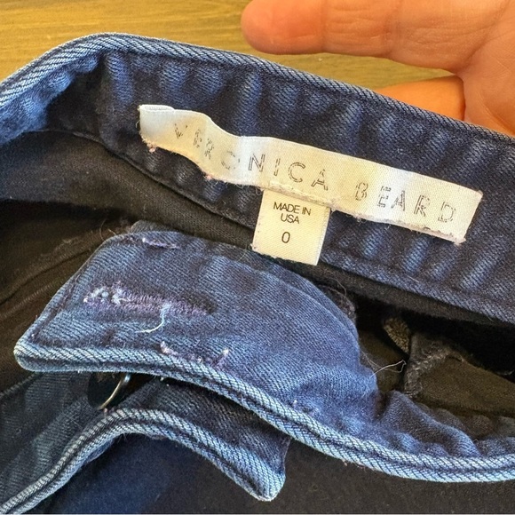Veronica Beard Dark Wash Denim Skinny Jeans Zipper Pockets Blue Womens 0 - Picture 8 of 12